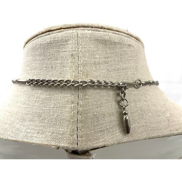 VTG Coro Lucite Confetti Necklace Gray Silver Tone 1950s Jewelry Signed 16" - Picture 3 of 16